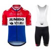 Completo Maglia + Pantaloncino con bretelle 2021 Team Jumbo-Visma N004